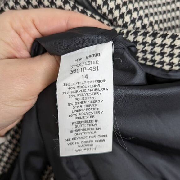 Vintage Houndstooth Zip-Up Blazer - Picture 5 of 5